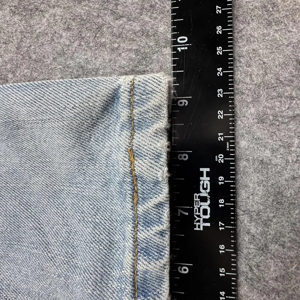 Vintage Levi's 505 Jeans Mens 42x30 Light Wash Straight Leg Distressed